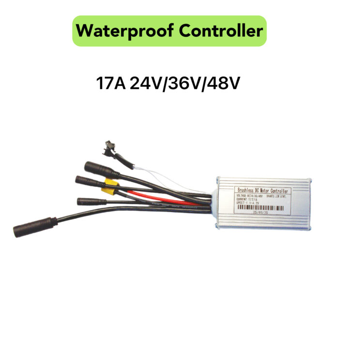 E-Bike Conversion Waterproof Controller 17A  24V/36V/48V, Sine Wave Controller