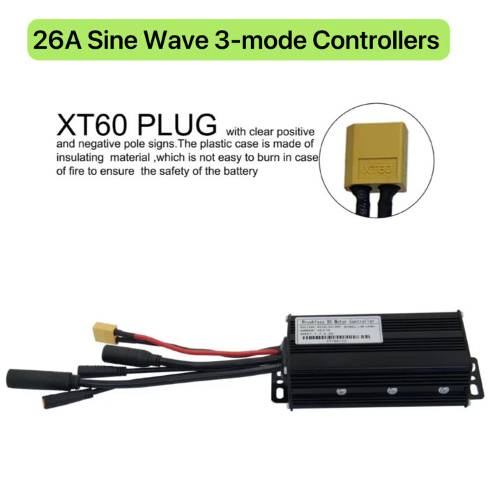 E-Bike Conversion Waterproof Controller 26A  24V/36V/48V, Sine Wave Controller - Image 5