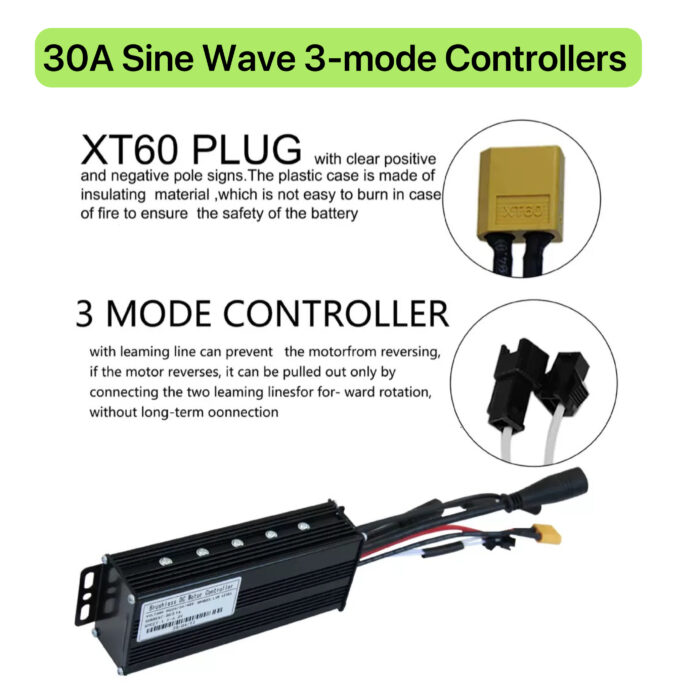 E-Bike Conversion Waterproof Controller 30A  24V/36V/48V, Sine Wave Controller - Image 4