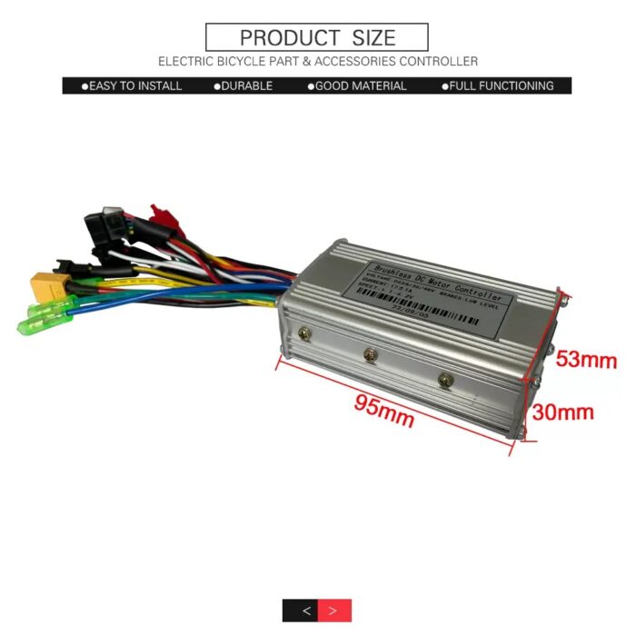 E-bike Controller for Motor 250W/350W, 24V36V48V-17A, Sine Wave Three-Mode Controller - Image 4