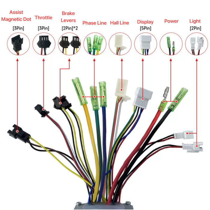 E-bike Conversion Controller Non-waterproof 36V/48V  22A - Image 3