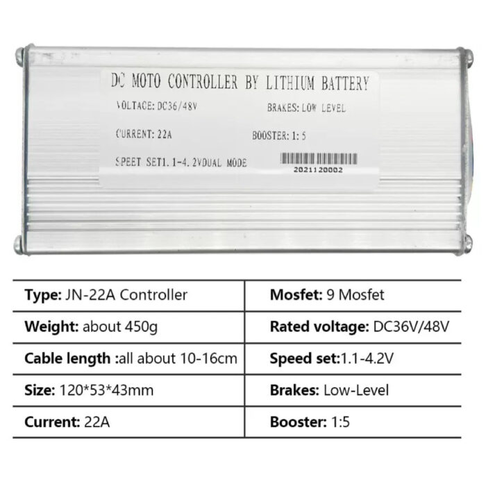 E-bike Conversion Controller Non-waterproof 36V/48V  22A - Image 2