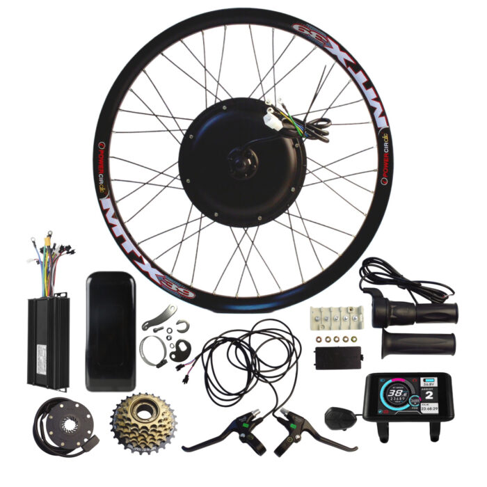 YIBAIKE CYCLE Rear Hub Motor Kits 2000W/52V/26''27.5''29'' MTX Wheel UKC1+ Display 45A Controller(UK STOCK)