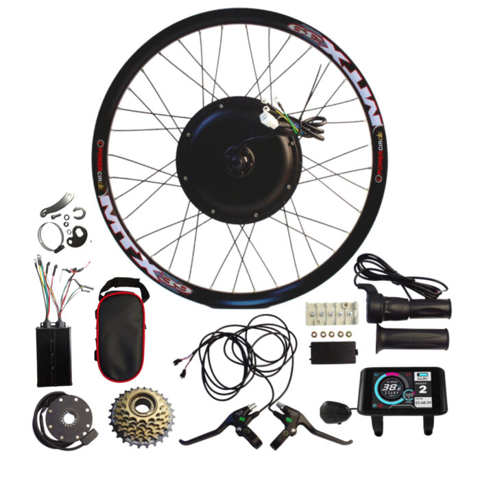 YIBAIKE CYCLE Rear Hub Motor Conversion Kits 72V3000W 27.5''MTX Wheel UKC1+ LCD Display 60A Controller(UK STOCK)