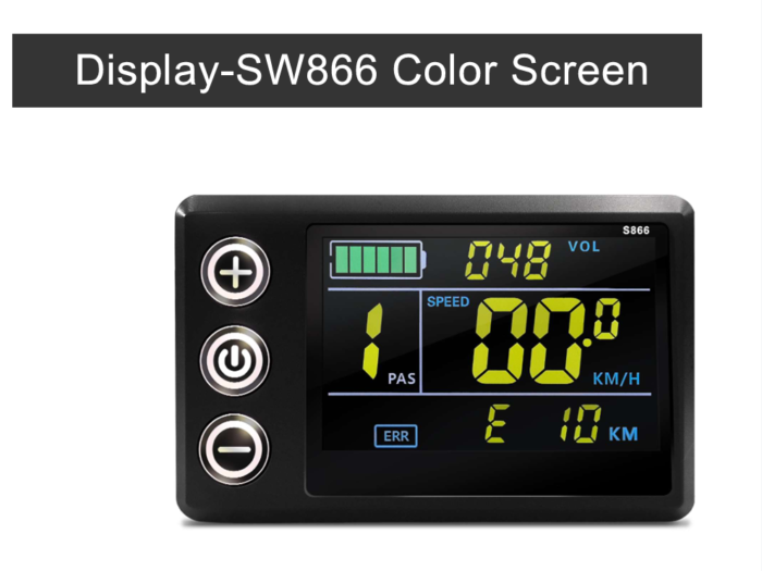 E-bike SW866 Color LCD Display SM plug